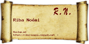 Riba Noémi névjegykártya